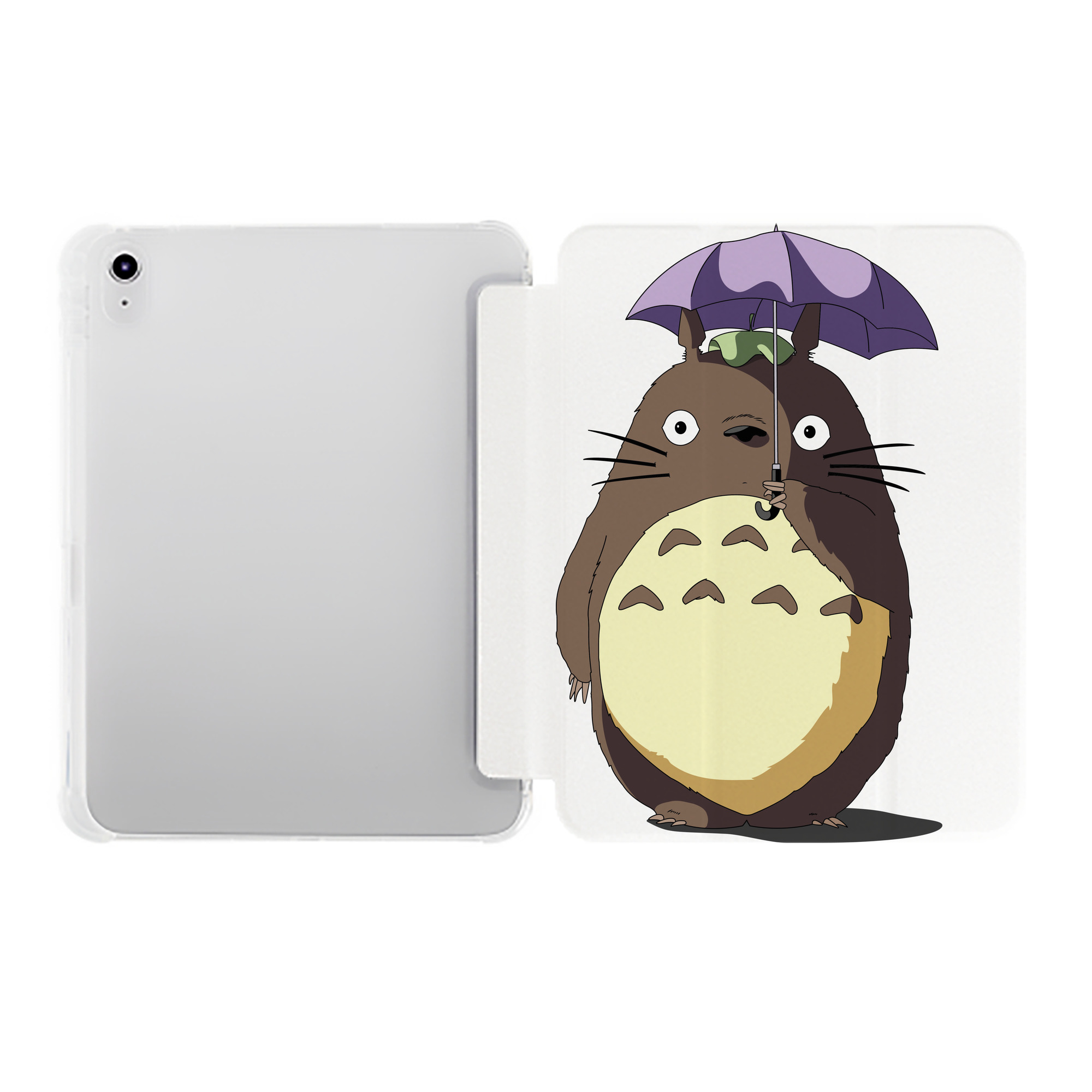（画像用） となりのトトロ 草壁メイ 草壁サツキ My Neighbor Totoro Satsuki Kusakabe Mei Kusakabe IPad ケース ペン収納付き 三つ折りスタンド PUレザー×シリコン 対応機種9.5/10.5/10.9インチ